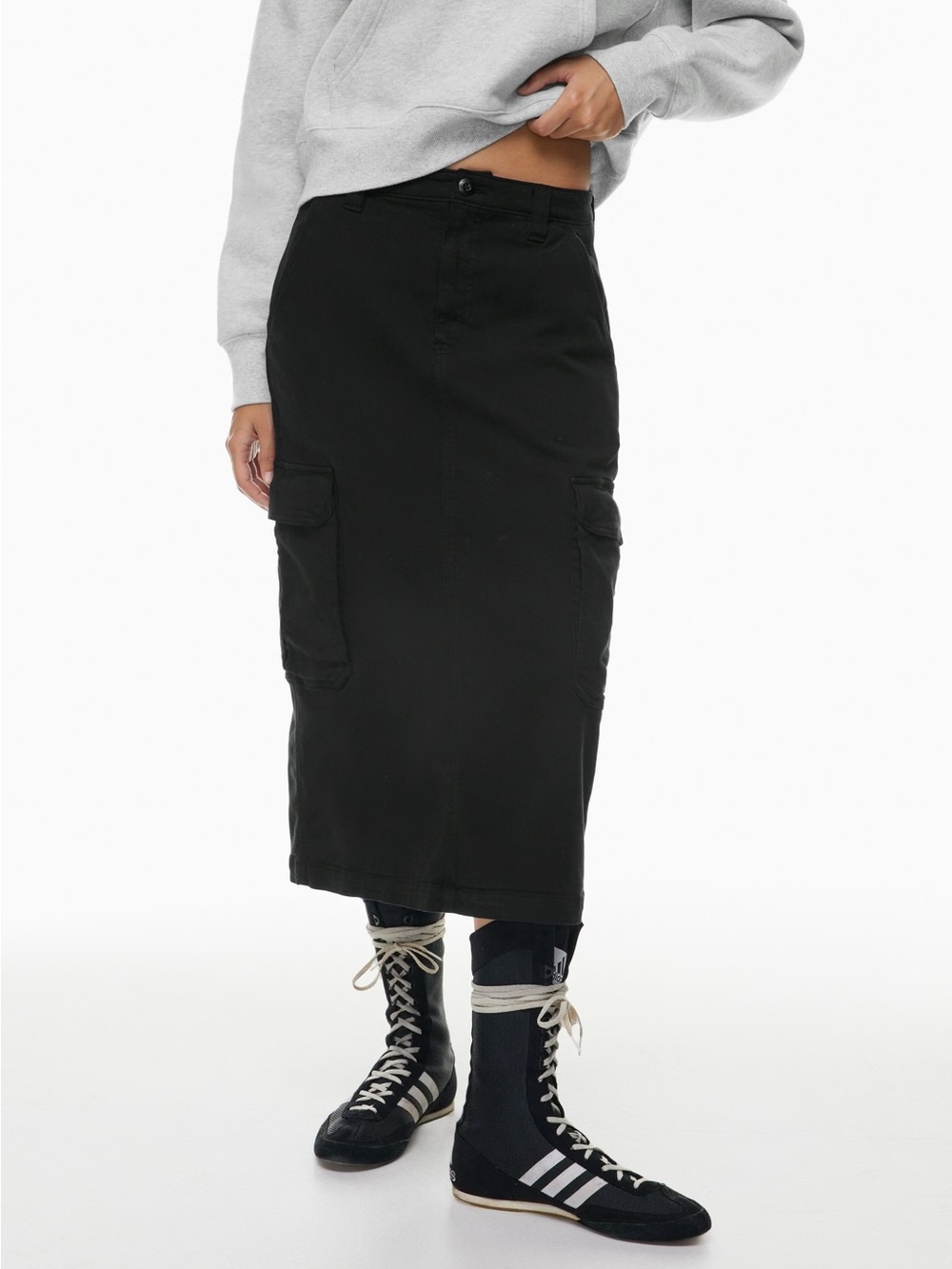 Aritzia TNA Black Cargo troop Skirt